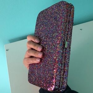 NWOT Target Mossimo Large Hinge Glitter Wallet